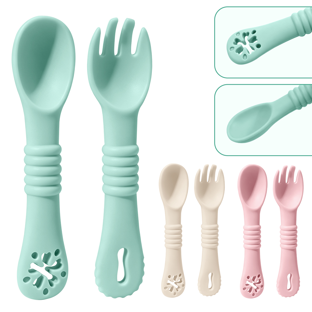 Baby Led Weaning Set - 2 шт./компл. силиконовые детские ложки, посуда